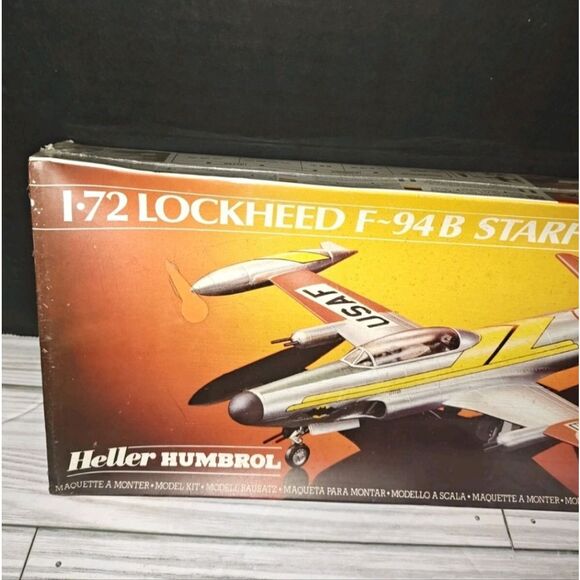 Vintage Heller Humbrol F-94B STARFIRE LOCKHEED 1:72 Model Airplane Kit #80302 - Picture 4 of 8